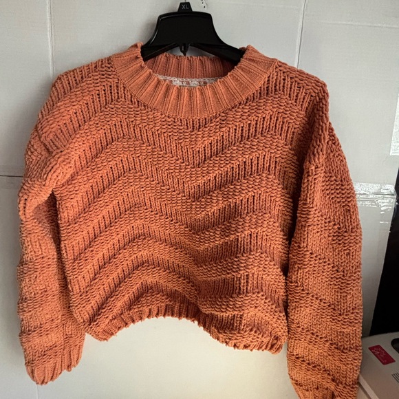 POL Soft Cable Knit Sweater Womens sz S Mock Turtleneck Academia Cottage Core - Picture 2 of 8